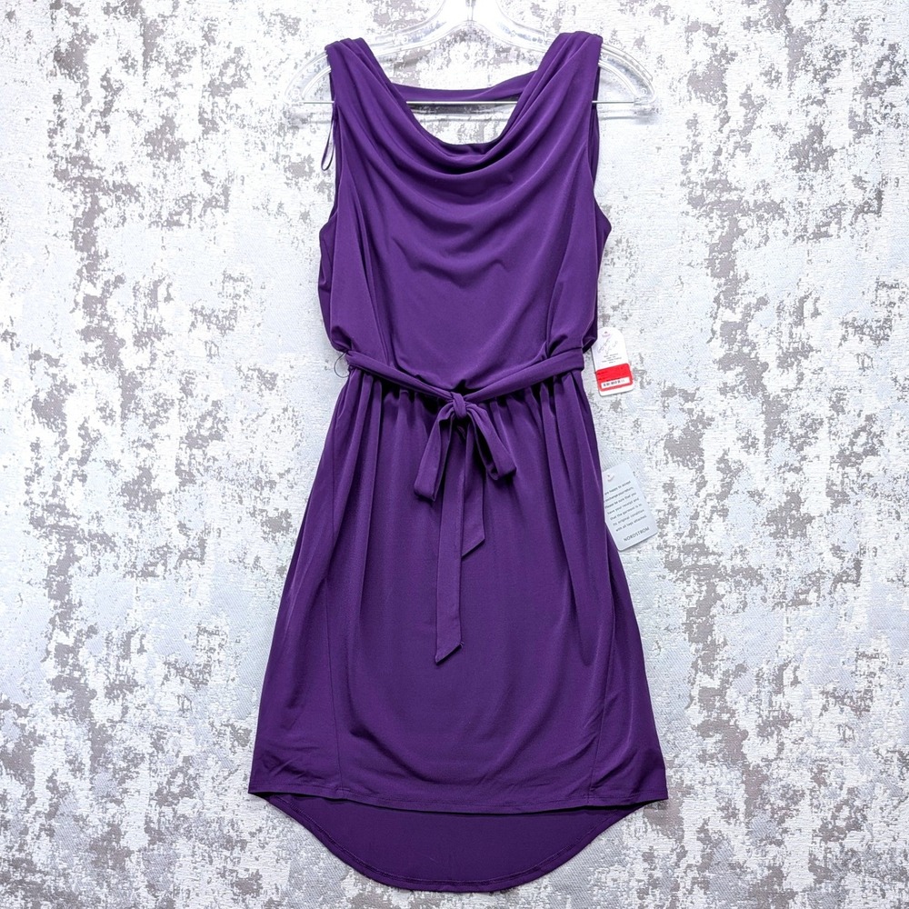 Jessica Simpson Fresh Purple Cowl Neck High-Low Sleeveless Dress JS2A4372 Size 4